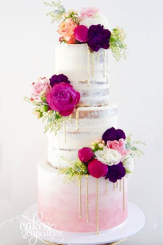 chic wedding cake model