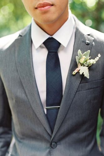 elegant gray groom attire
