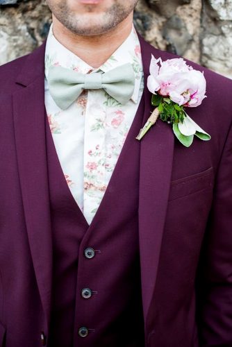 elegant purple wedding attire