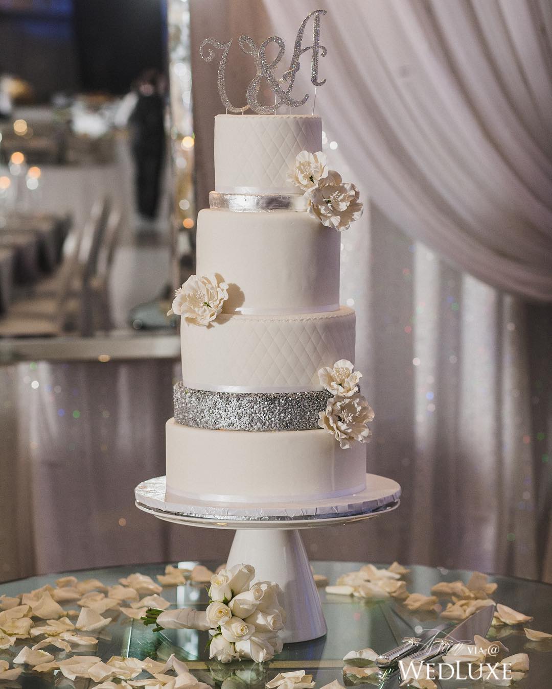 beautiful white wedding cake
