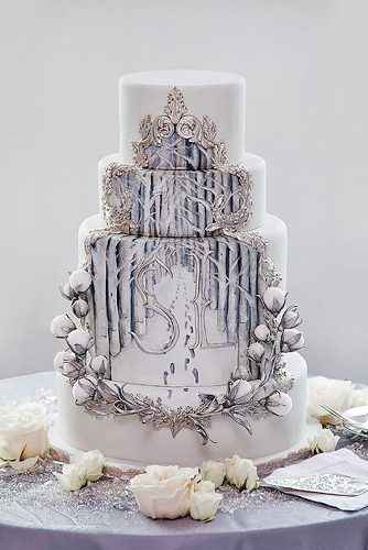 adorable winter wedding cake design