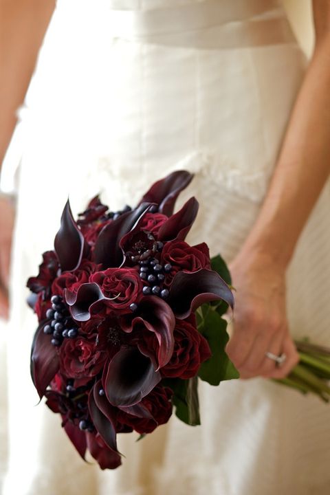 charming burgundy bouquets