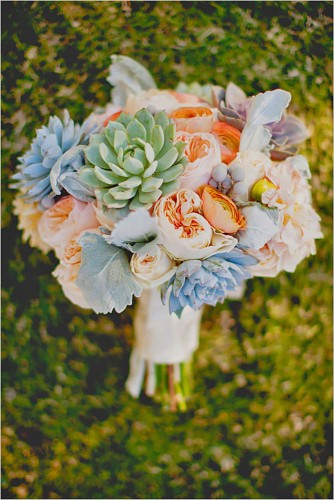 spring bouquet with succulent