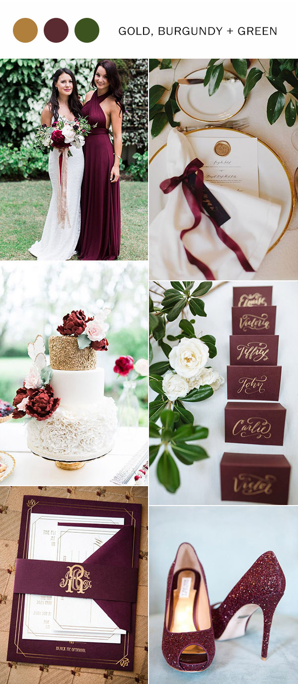 trending-gold-burgundy-and-green-wedding-color-ideas