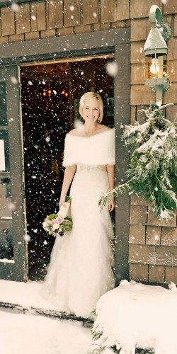 gorgeous winter wedding gown
