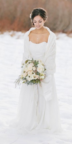 chic winter wedding dress