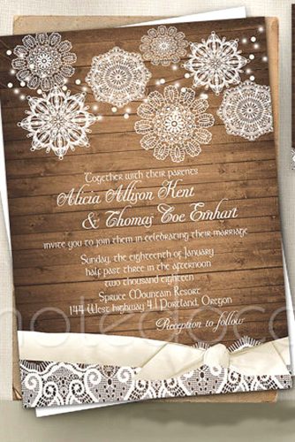 winter wedding invitation details