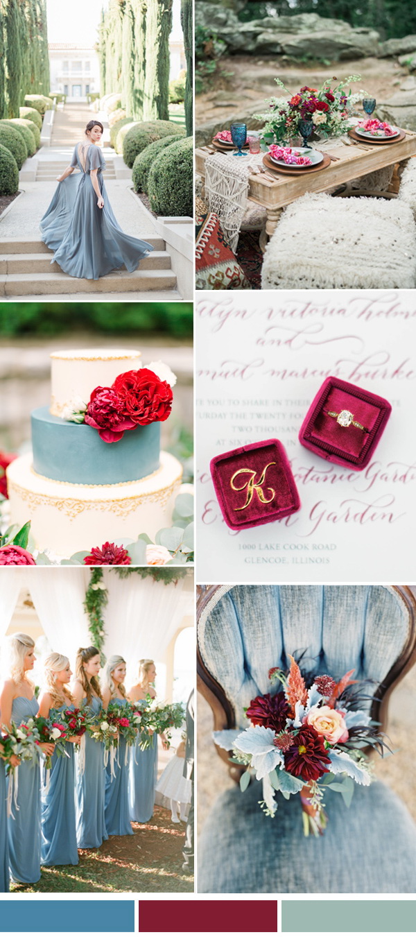 Pantone-cranberry-and-niagara-blue-wedding-color-ideas