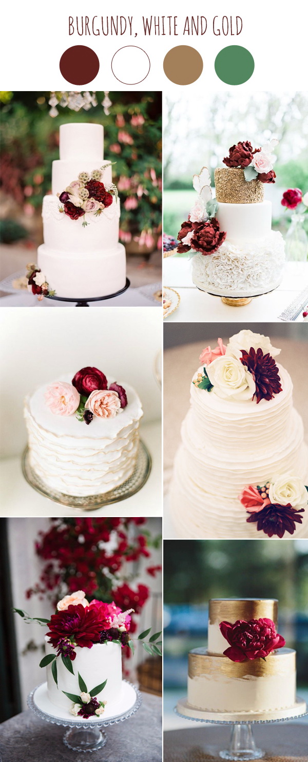 burgundy-and-white-wedding-cake-ideas