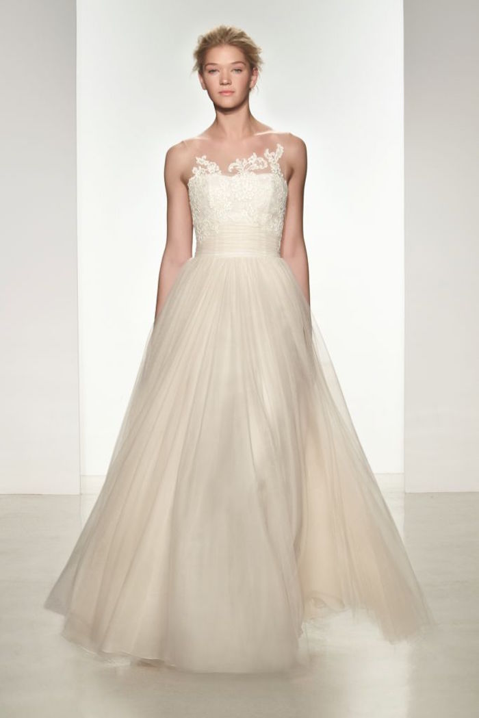 classic wedding gown with lace