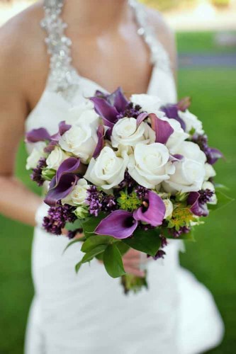cute purple wedding bouquet