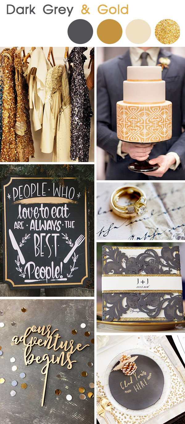 dark-grey-and-gold-vintage-wedding-colors