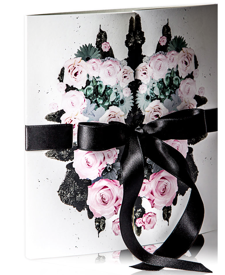 flower cover wedding invitation