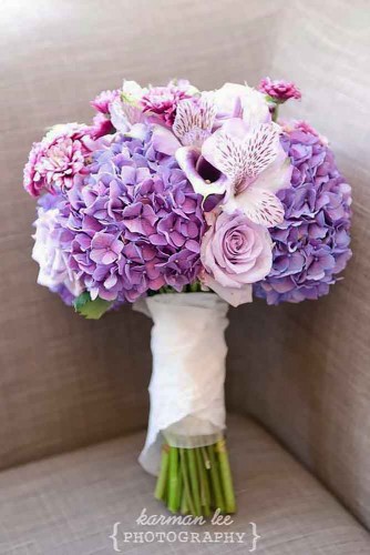 small purple wedding bouquet