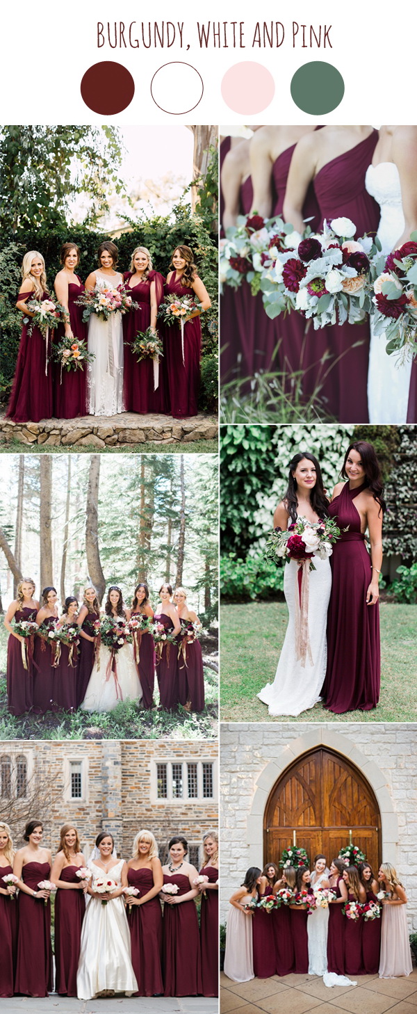 trendy-burgundy-bridesmaid-dresses-for-wedding