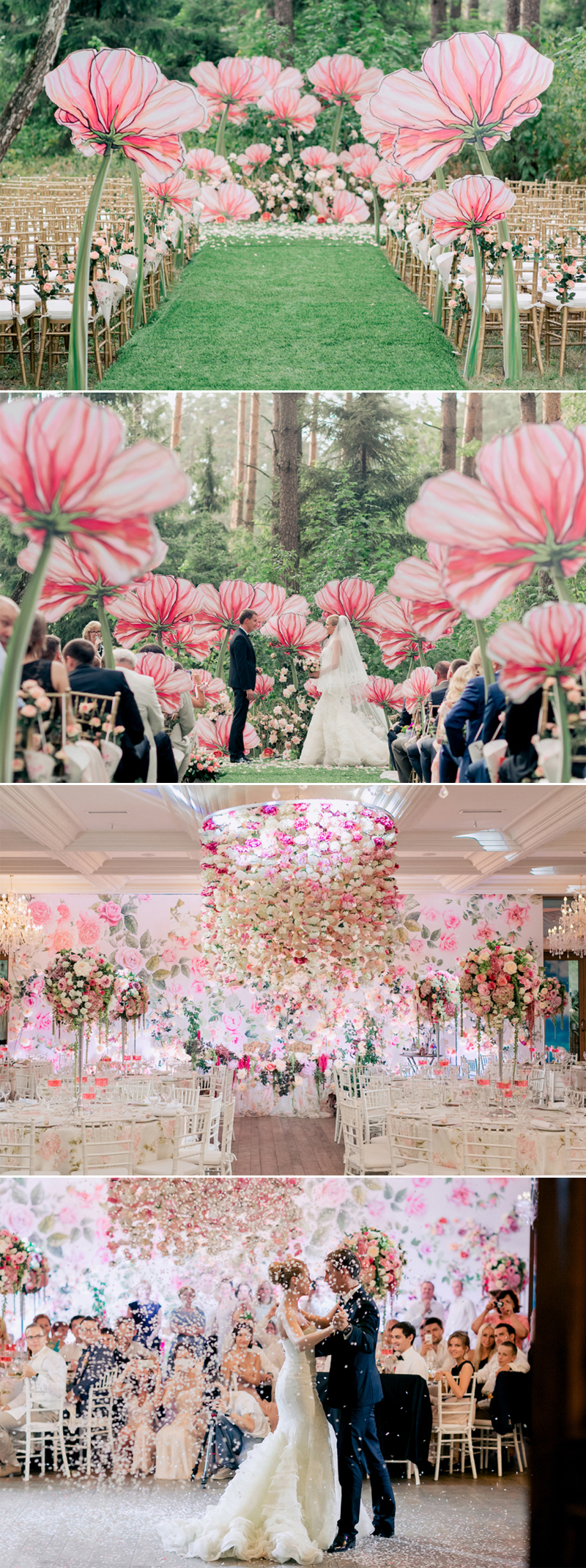 fairy tale floral land wedding decor