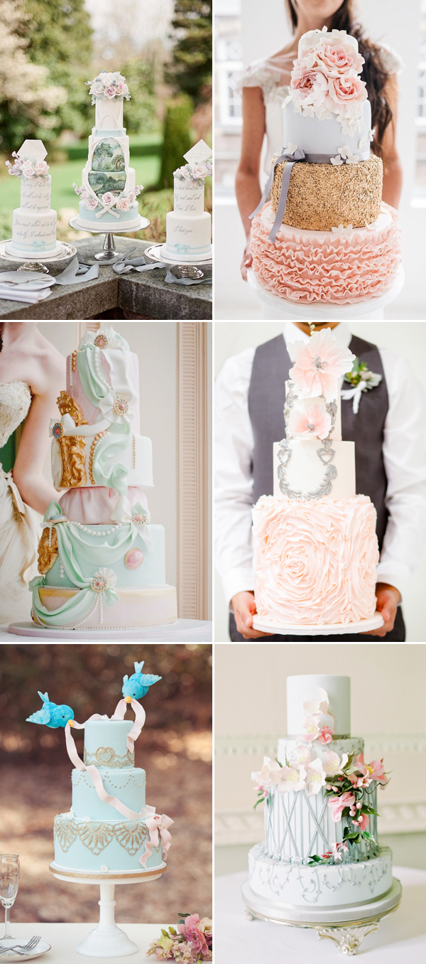 fairytale princess-worthy design for wedding cake