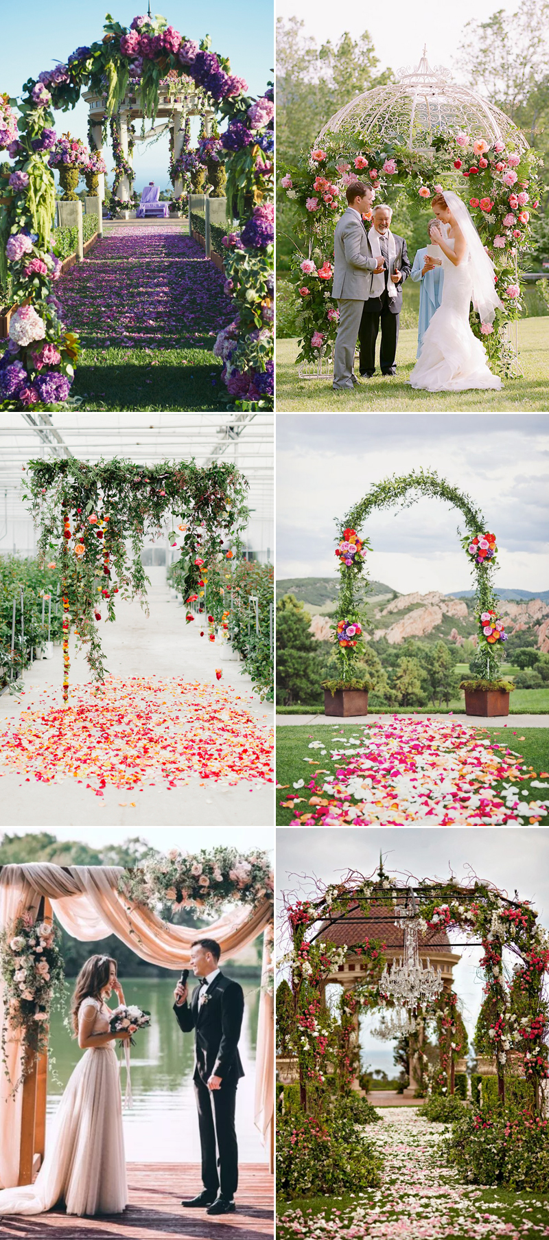 floral wedding altar decor