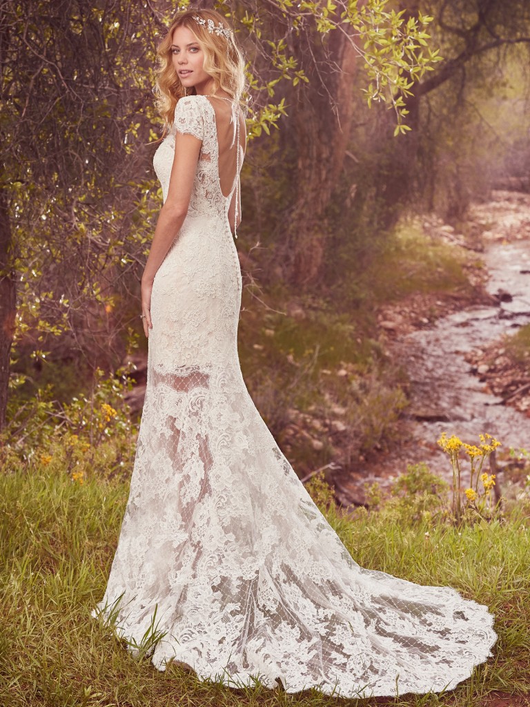 sexy elegant white wedding dress