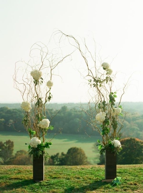 outdoor wedding altar