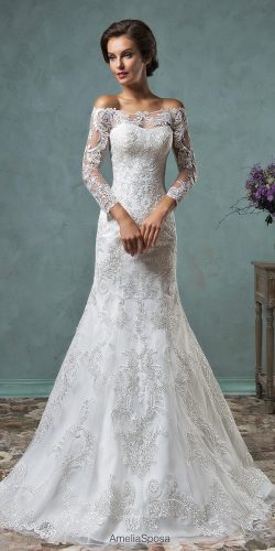 beautiful white long sleeve gown