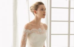 Glamorous White Wedding Dress With Off The Shoulders Model Looks Pretty glamorous white wedding dress