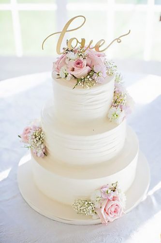 simple white wedding cake model