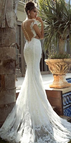 Mermaid Wedding Dress With a Beautiful Lace Open Back Model