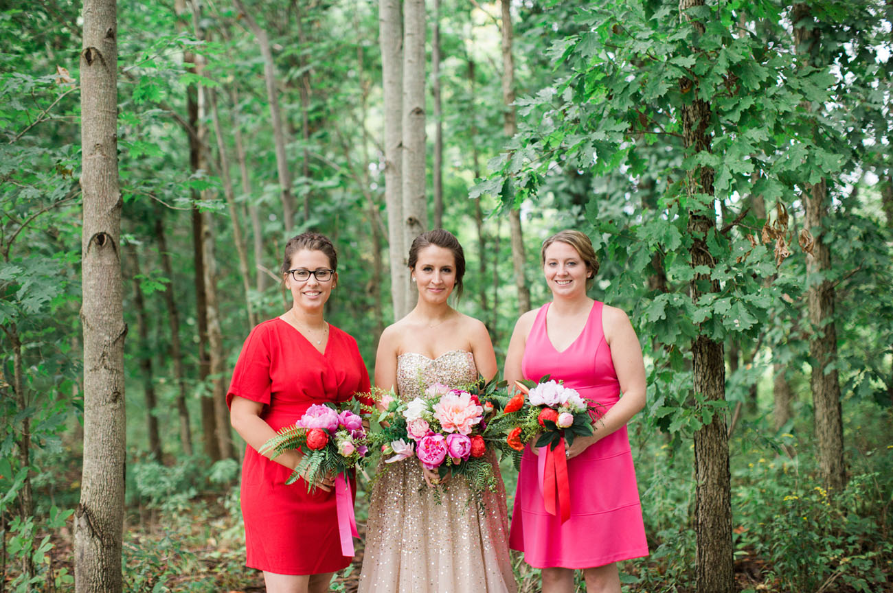 beautiful pink and magenta dress