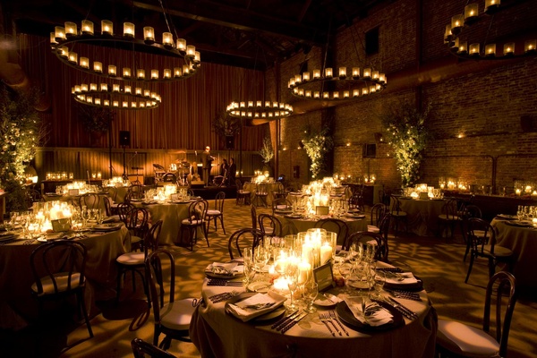 luxury wedding decor with lighting