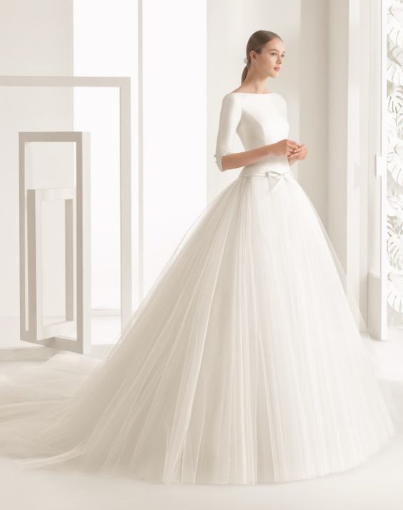 white beautiful wedding gown