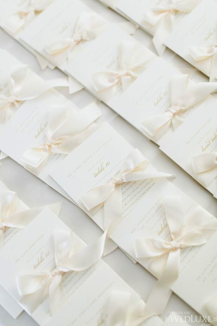 white wedding invitation