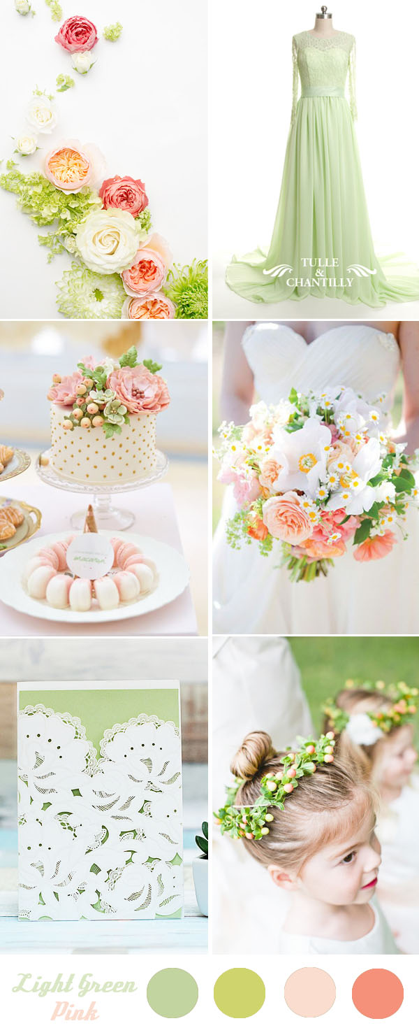 stunning-light-green-and-pink-wedding-color-palette-ideas-for-2016-spring-and-summer