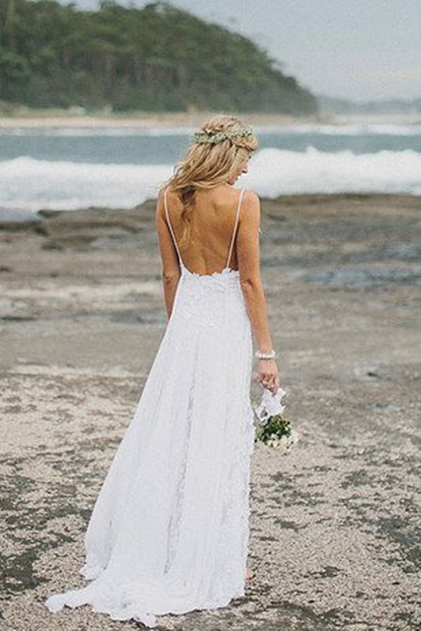 white back off wedding dress