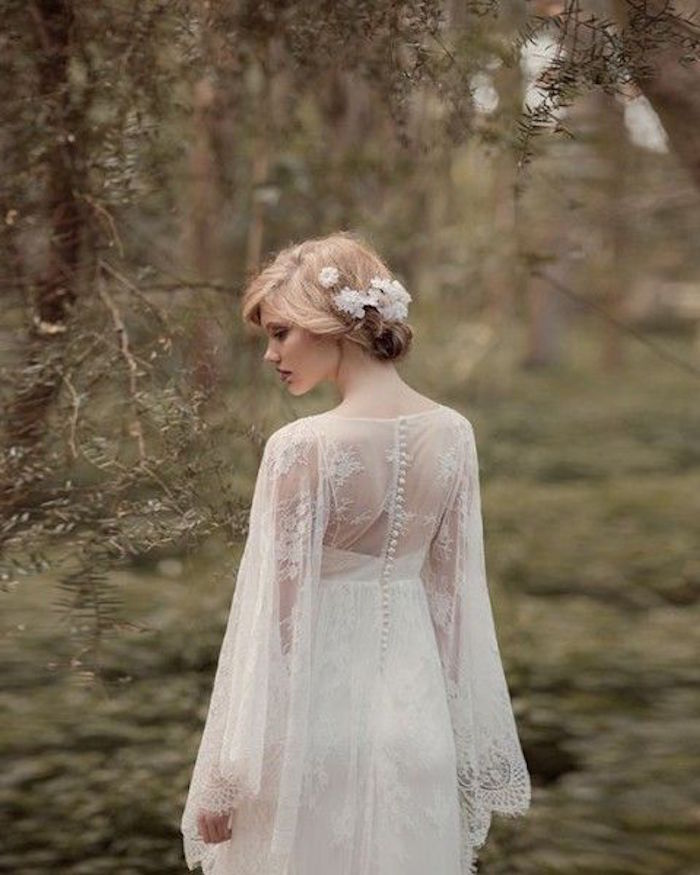 white elegant wedding gown