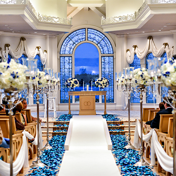 blue disney wedding