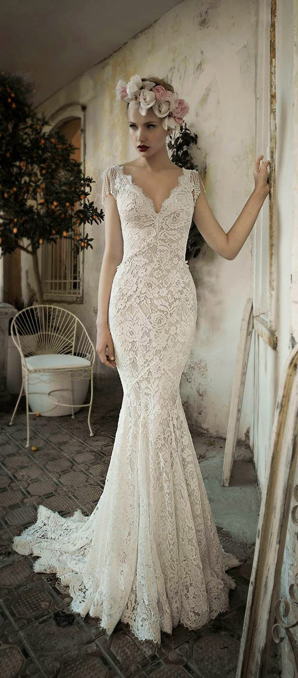 gorgeous-mermaid-lace-vintage-wedding-dresses