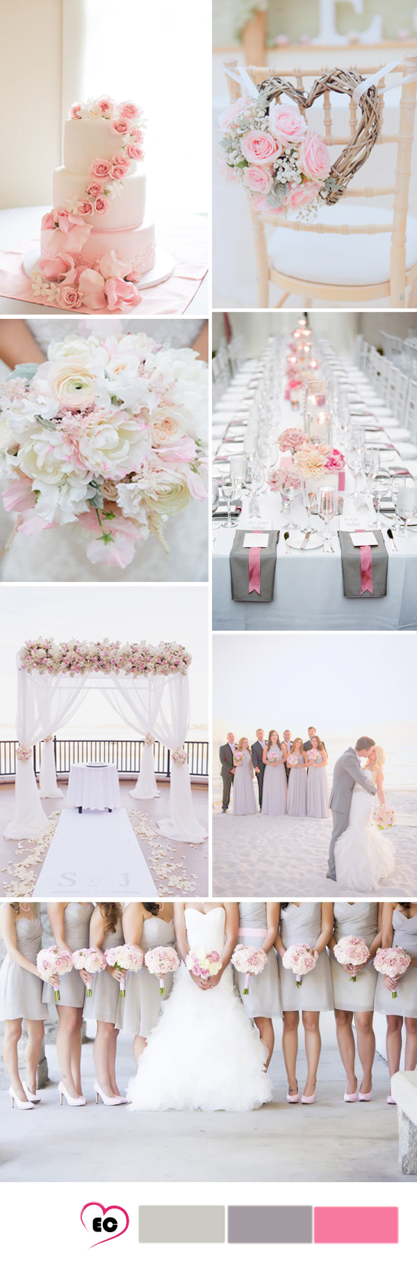 grey color wedding inspirations