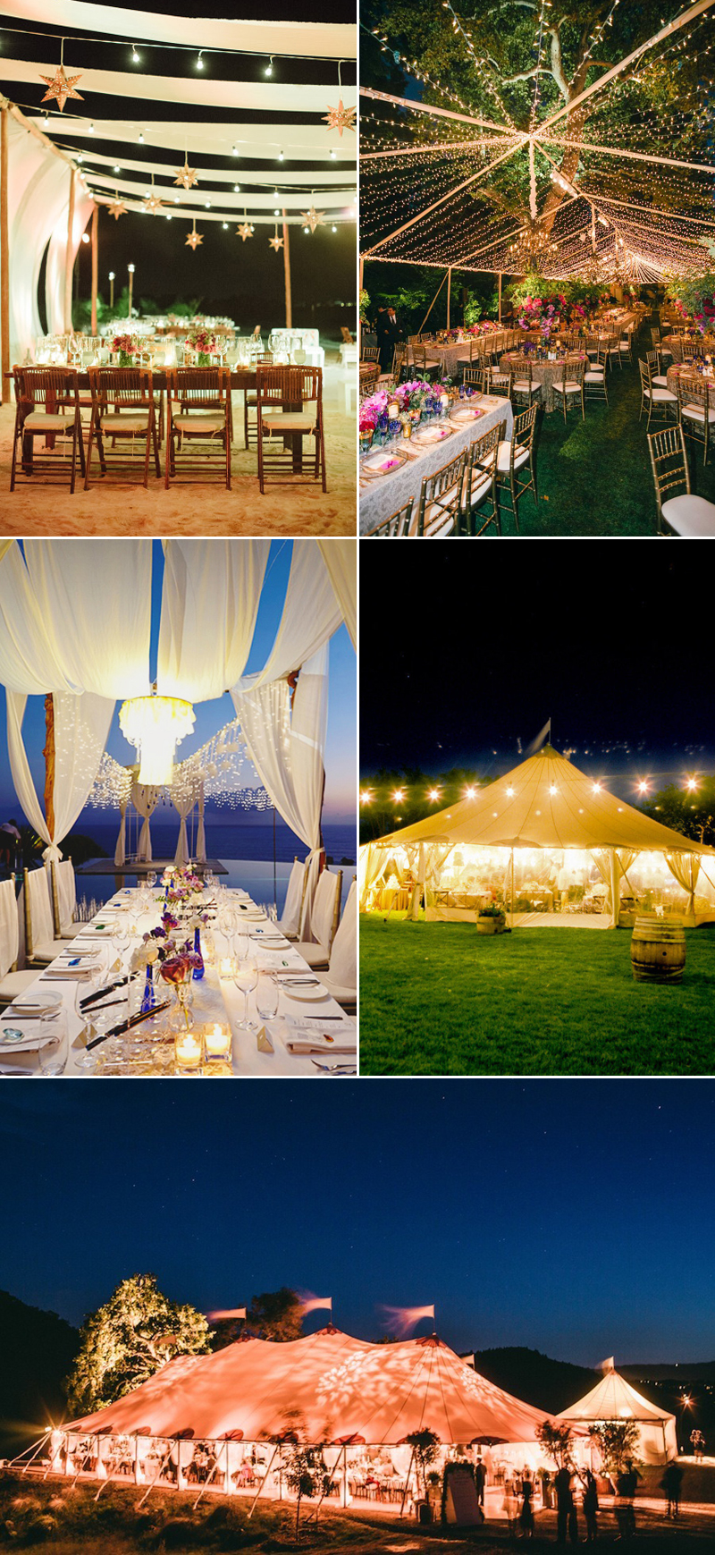 lighted tent wedding ideas