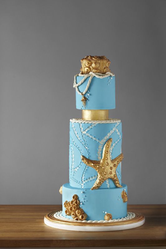 Blue Wedding  Cakes  Designs With a Gorgeous Layer  Model 