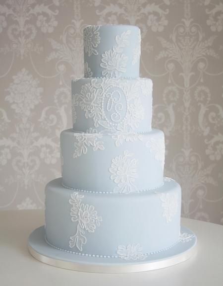 light blue wedding cakes