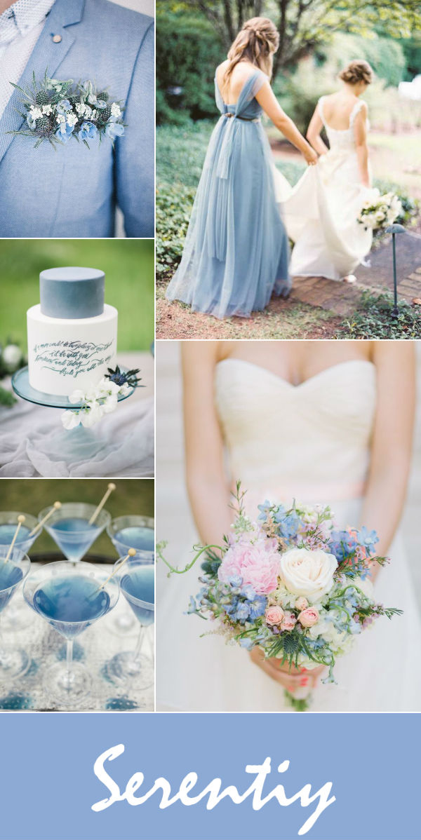 Blue Wedding Concept Design Which Showing Elegant Color Palettes Decoration