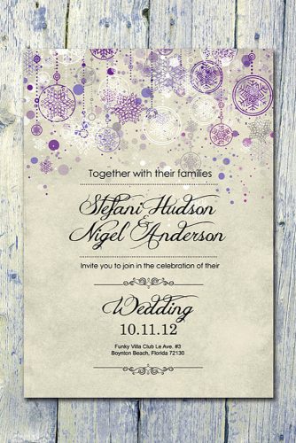 snowflake wedding inviattion design