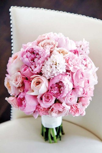 soft pink wedding bouquets
