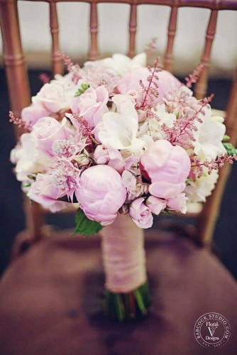 charming soft pink wedding bouquet