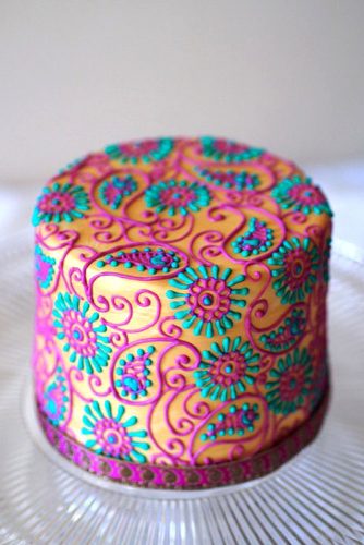 colorful mini wedding cake
