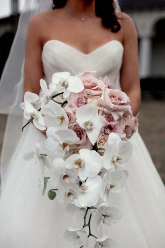 beautiful soft pink orchids bouquet