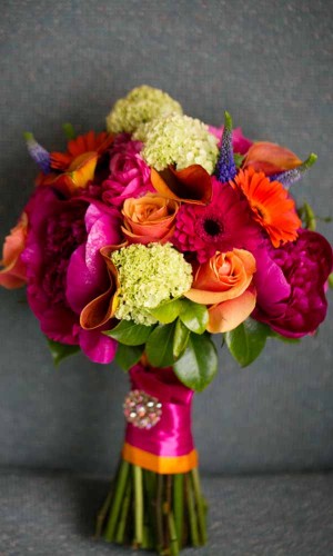 colorful wedding bouquet