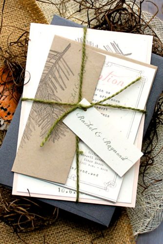 unique rustic wedding card