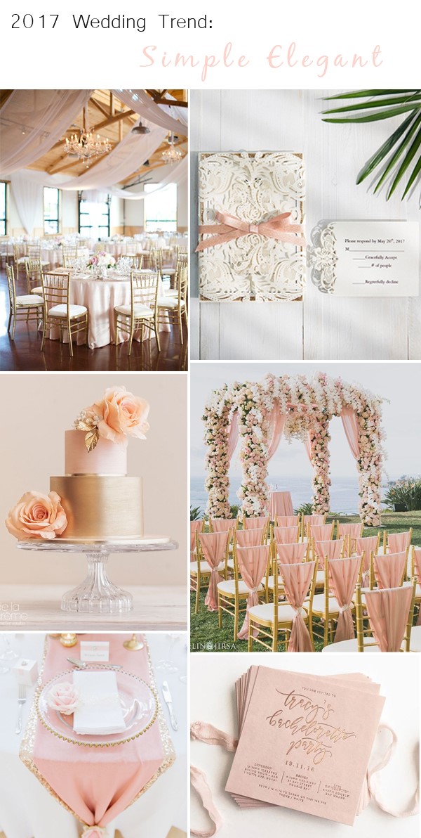 Simple Elegant Wedding Themes Matched With Popular Gorgeous Color Palettes